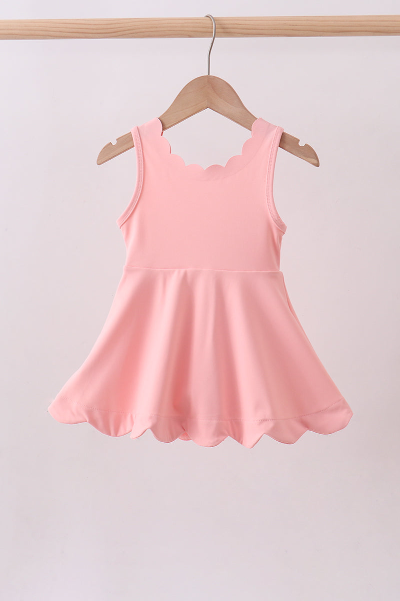 Pink scalloped active mom&me dress