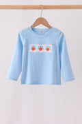 Blue Turkey Embroidery Top