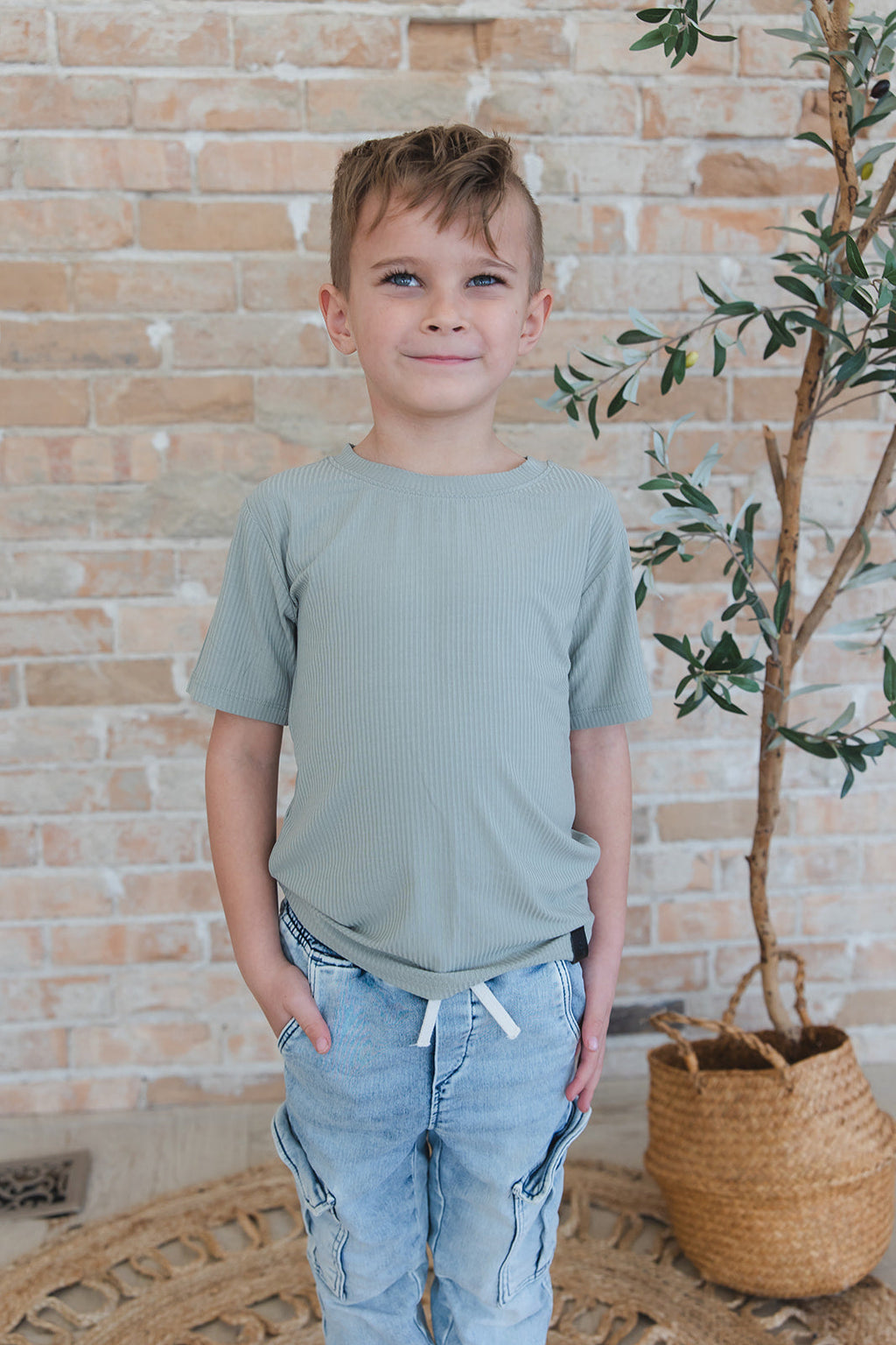 Sage (ribbed) - Everyday Tee