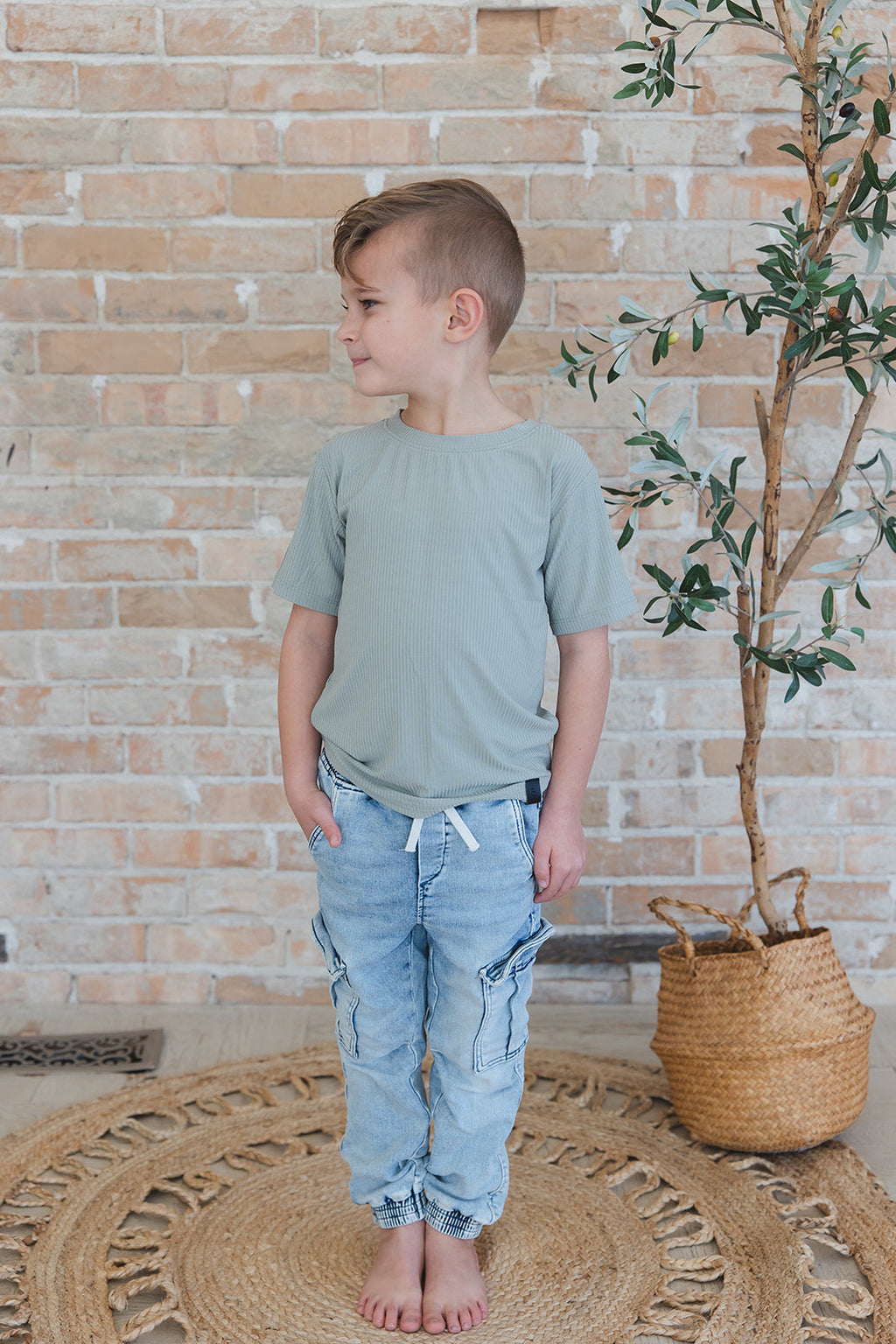 Sage (ribbed) - Everyday Tee