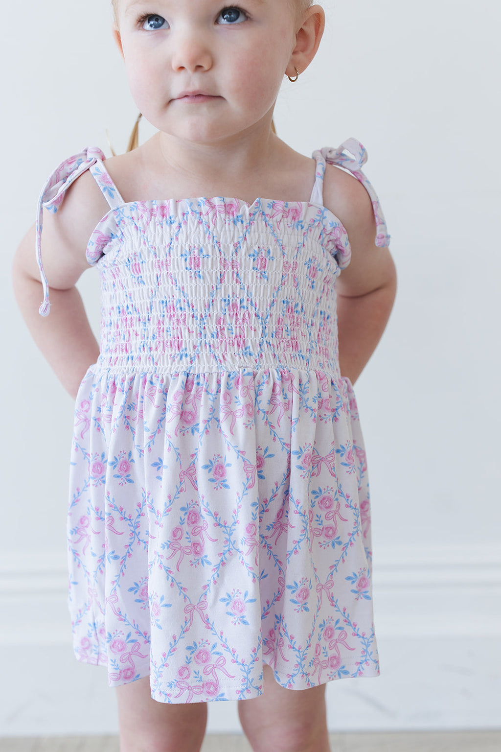 Charlotte - Smocked Diaper Dress Set
