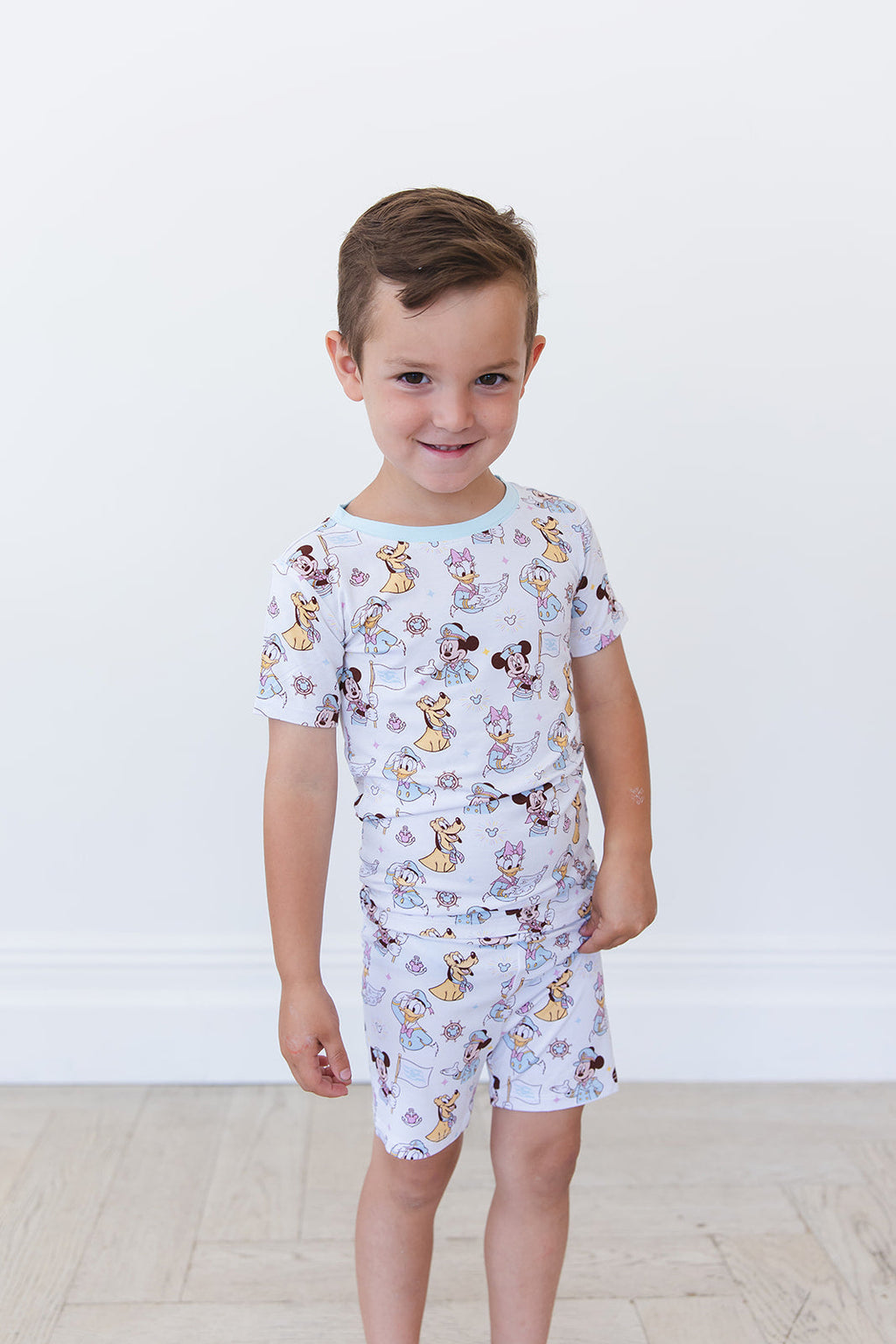(BLUE) Adventure Ahoy - Biker Short Set