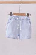 Premium Blue&white stripe drawstring shorts