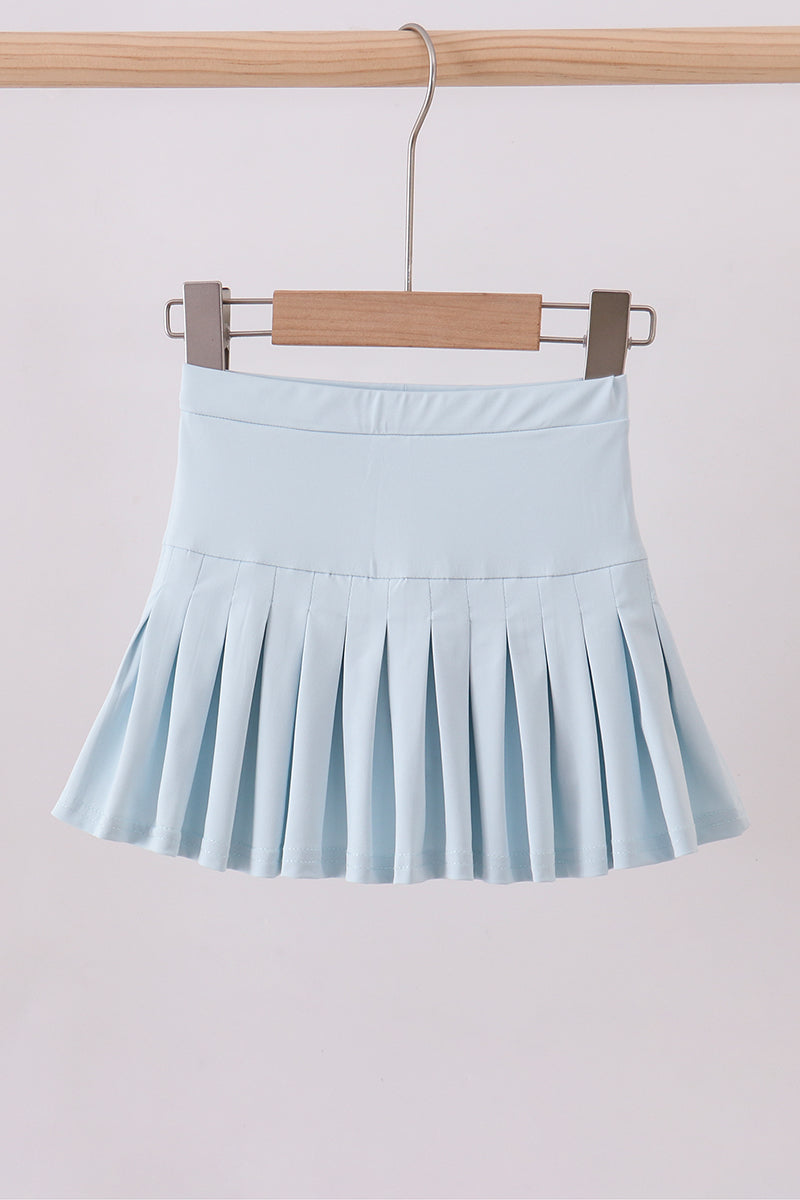 Sky pleated skort