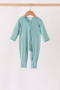 Sage zipper bamboo romper