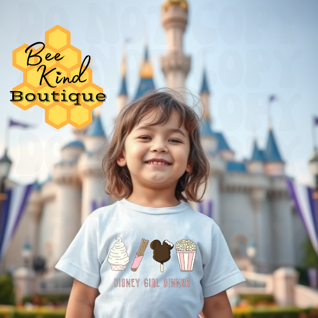 PREORDER Toddler "Girl Dinner” Mouse Shaped Food Design