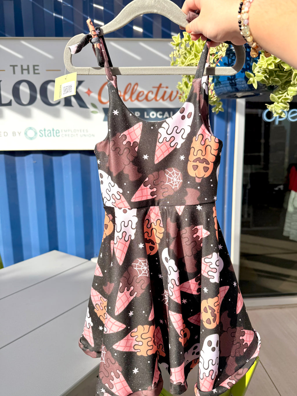 Handmade Spooky Ice Cream Cones Twirl Dress-