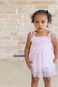 Petal - Smocked Tulle Bodysuit Dress