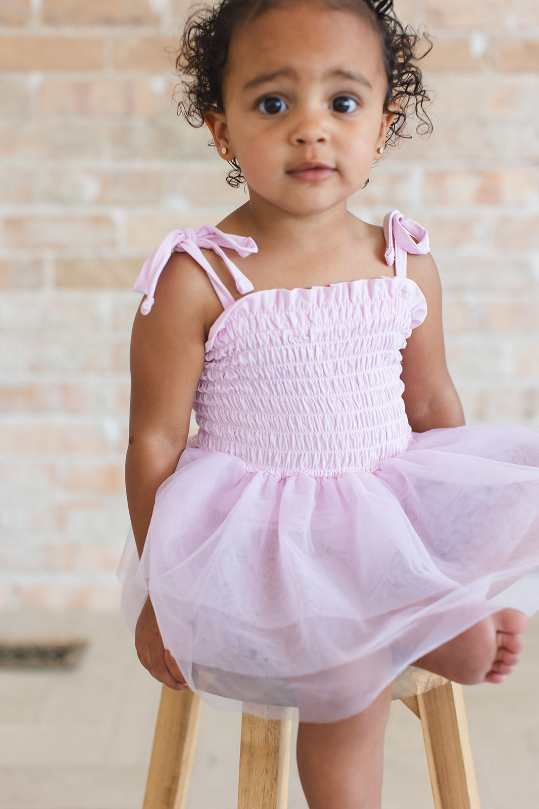 Petal - Smocked Tulle Bodysuit Dress
