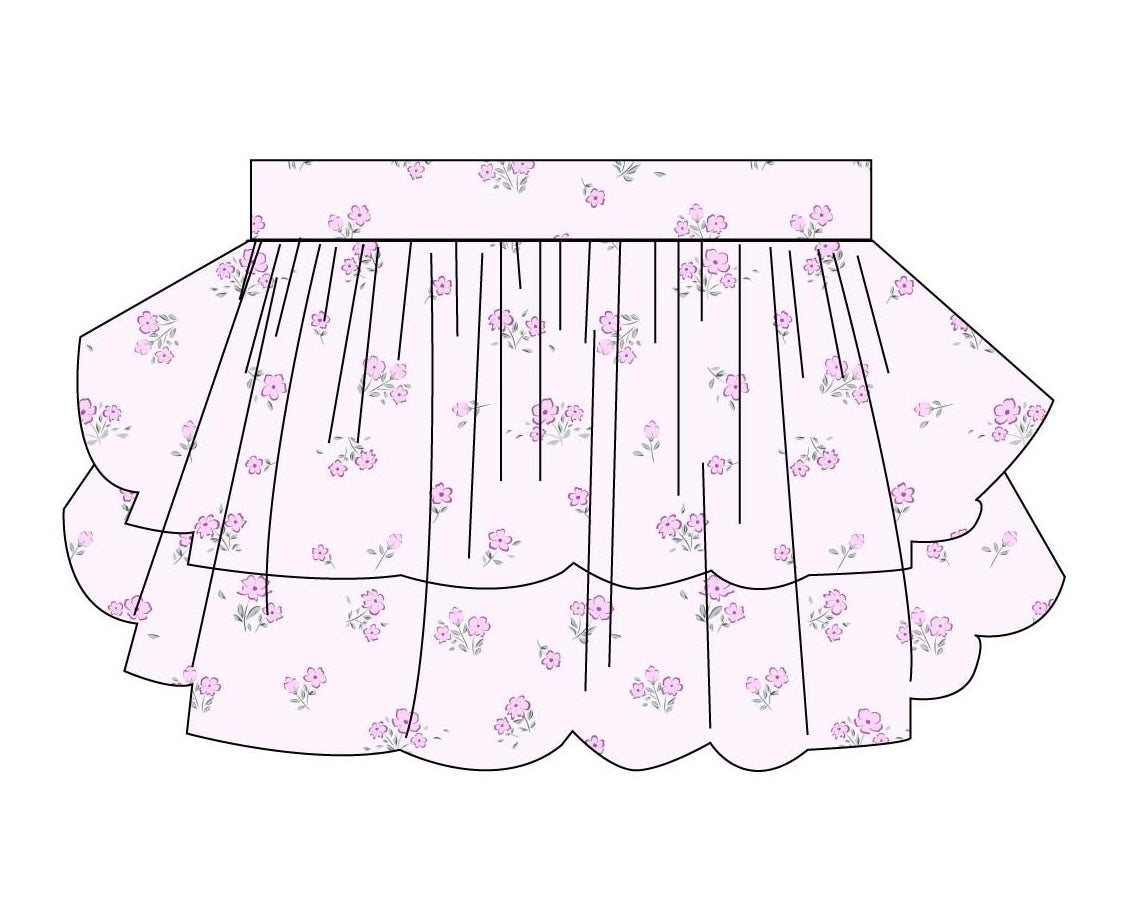 Aisley - Tiered Smocked Skirt