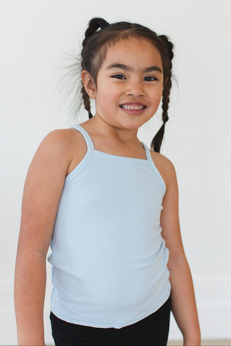 Baby Blue (ribbed) - Bamboo Tank
