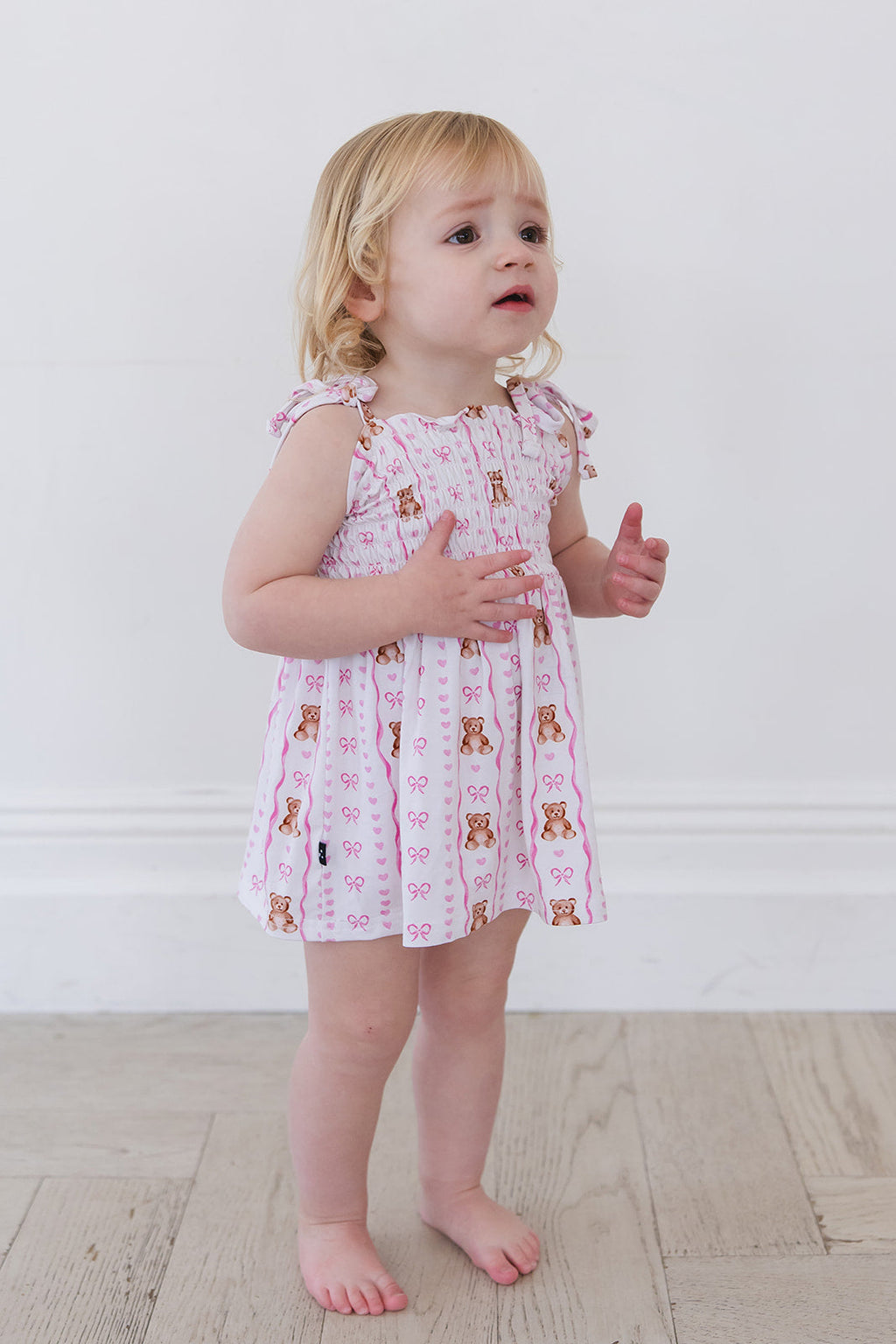 Cherie - Smocked Diaper Dress Set