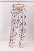 Christmas tree animal adult bamboo pajamas pants