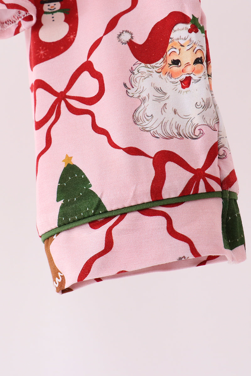 Pink Christmas Tree Bamboo Mom&me Pajama Set