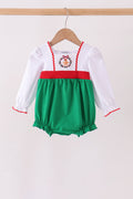 Green Gingerbread Smocked Bubble