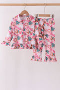 Pink Cowboy Ruffle Bamboo Pajama Set