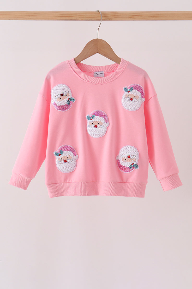 Pink Santa Sequin Top