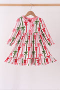 Pink Bow Ruffle Bamboo Dress