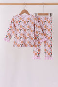 Pink milk cookie holly bamboo pajama set