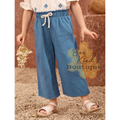 Toddler Blue Paperbag Drawstring Pants