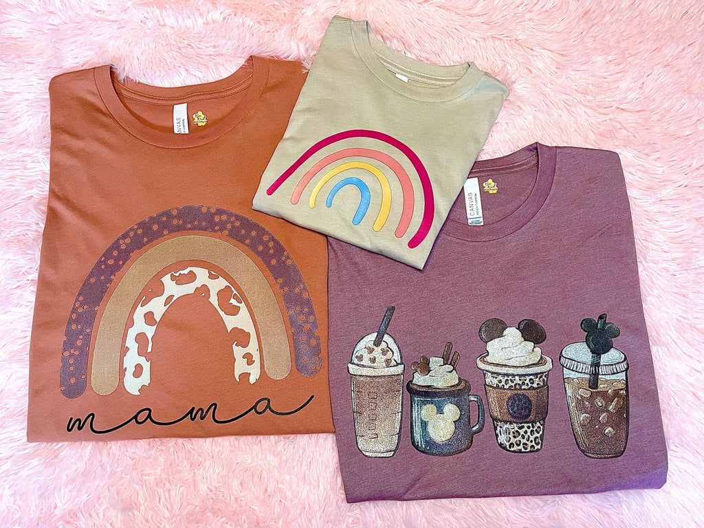 Adult Mouse “Coffee Lineup” GLITTER Graphic