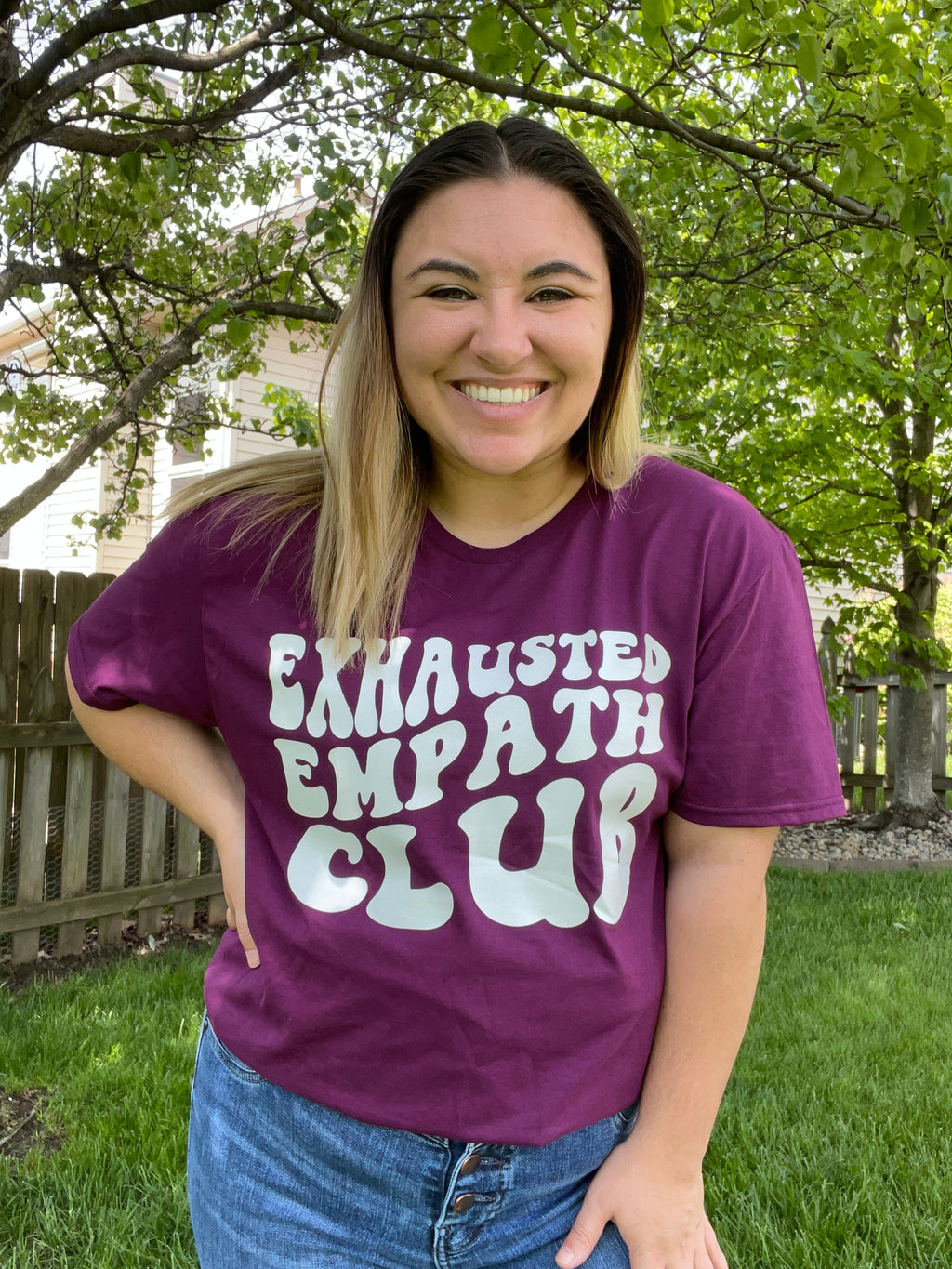 Adult "Exhausted Empath Club" Retro Tee